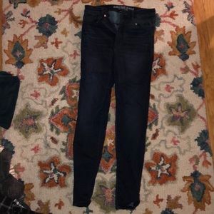 Dark wash high rise jeggings